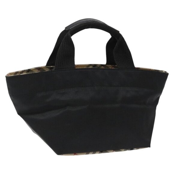 Burberrys Blue Label Hand Bag Nylon Black Auth - Picture 1 of 16